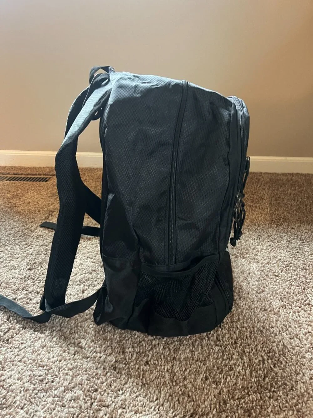 Black sports backpack